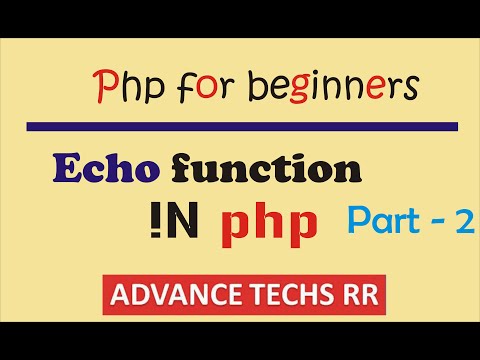 what is echo function in php|| php for beginners||part-2 || php me print kaise karte hain ||in hindi