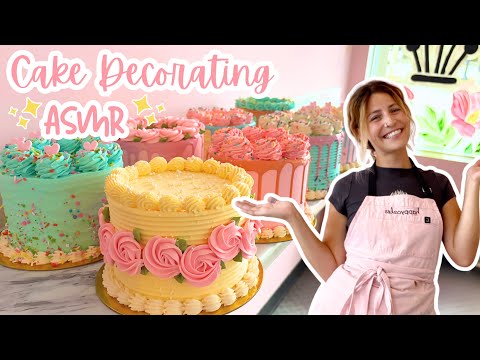 Satisfying Cake Decorating ASMR 8 Cakes in 35 Minutes No Talking No Music