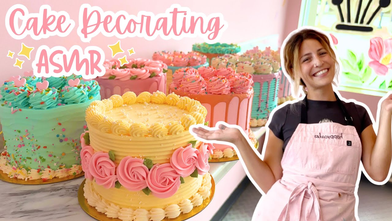 Satisfying Cake Decorating ASMR | 8 Cakes in 35 Minutes! | [No Talking] [No Music]