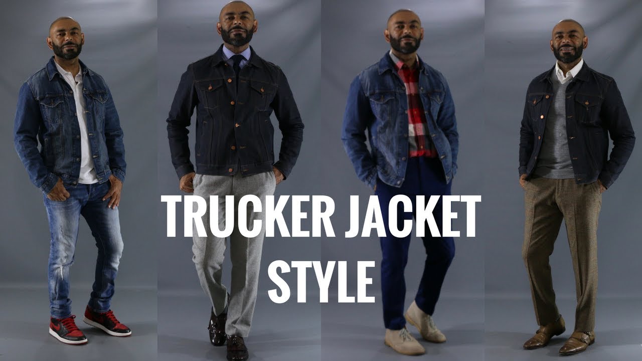 How To Style A Denim Trucker Jacket/How To Wear A Men's Trucker Jacket -  YouTube