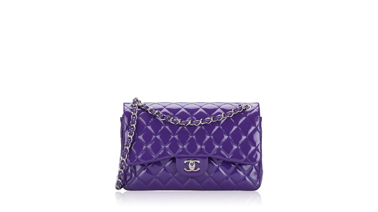 Chanel Plum Violet Purple Jumbo Classic Flap Bag GHW – Boutique Patina