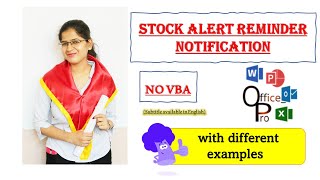 Stock alert | Notification | Reminder in excel | No VBA | Conditional formatting | Office Pro screenshot 5
