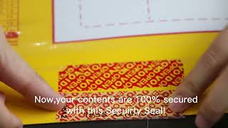 Vidéo: 100 étiquettes numérotées anti-falsification VOID avec signature et date