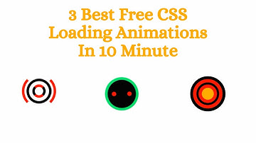 3 Best Free CSS Loading Animations In 10 Minute #javascript #frontend #animation #loader #loading