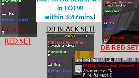 How to DB BLACK SET fast in EOTW! | RustV2