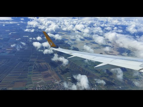 Pegasus Turkish Airline landing in Vienna