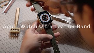 Apple Watch Ultra Leather Band - Badalassi Carlo Pueblo Leather Strap Making (Handmade)
