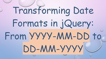 Transforming Date Formats in jQuery: From YYYY-MM-DD to DD-MM-YYYY