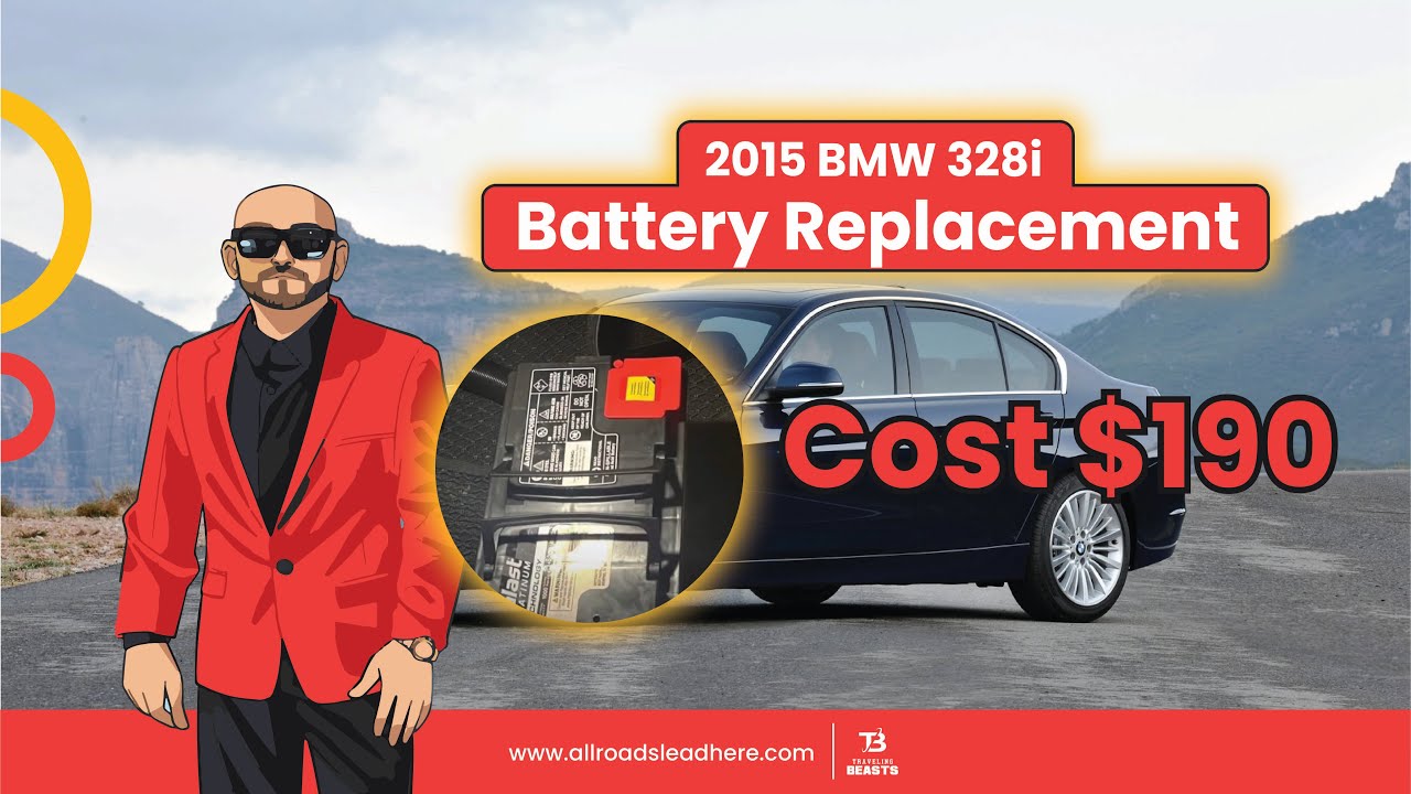 2015 BMW 328i Battery Replacement Cost $190 Battery Location - YouTube