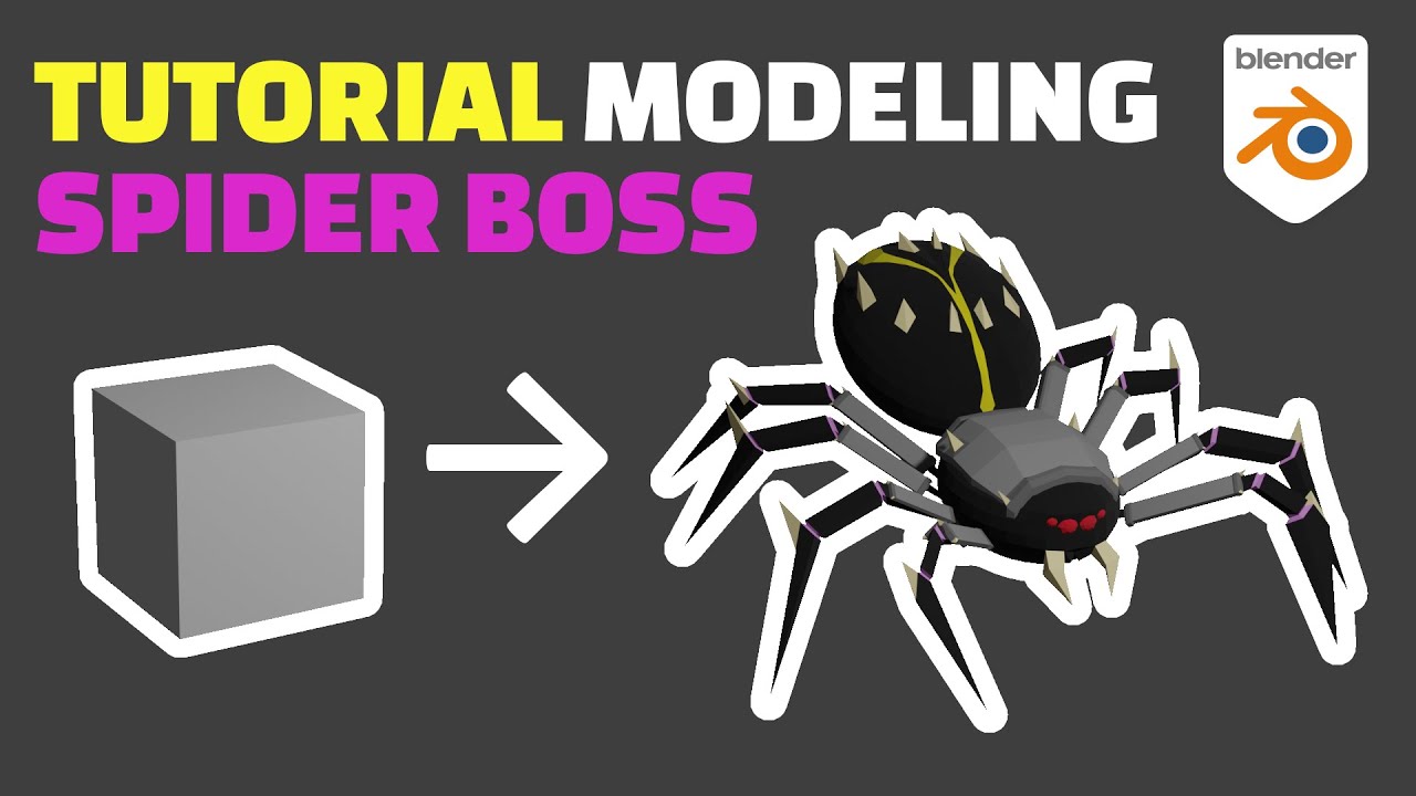 Spider Boss (Lowpoly) - Full Tutorial in Blender - YouTube