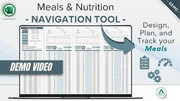 Design and Track your Meals to Hit your Macros and Nutritional Requirements - Demo Excel Spreadsheet
