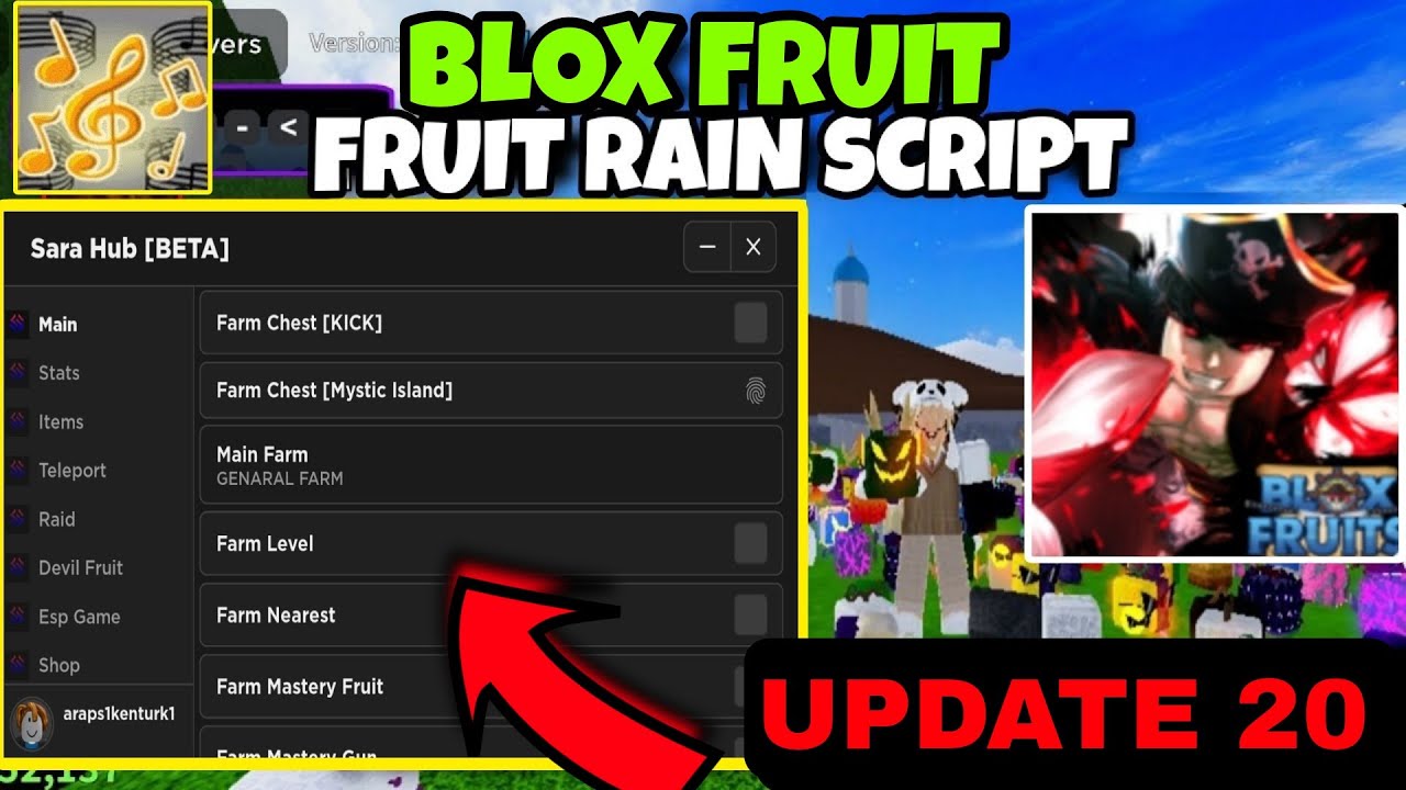 KITSUNE UPDATE🍎 Script Blox Fruit Mobile No Key AUTO FARM