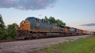 CSX, CP, And SD70ACe-T4 EMDX 7203 Lead A Combination Q442/K422 NB Through Plant City 5/31/21