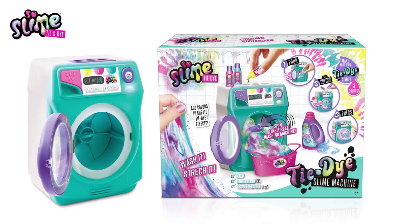 ON FABRIQUE DU SLIME TIE-DYE DANS UNE MACHINE A LAVER ! - CanalToys 