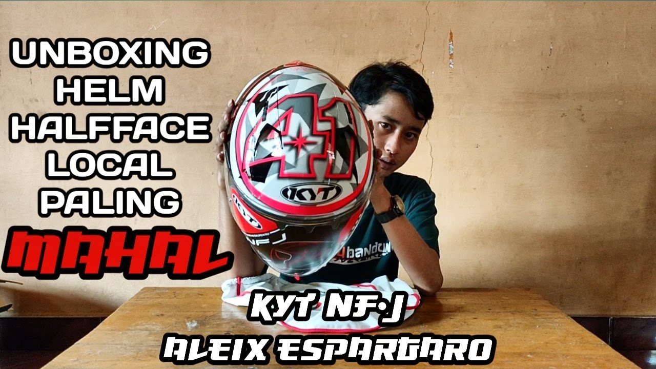 UNBOXING HELM HALF FACE LOCAL PALING MAHAL KYT NFJ ALEIX ESPARGARO