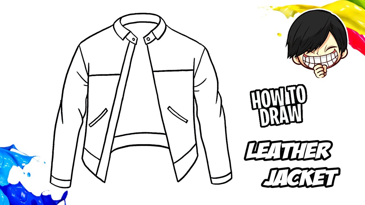 Unisex Biker Jacket fashion flat technical drawing template Leather Jacket  fashion cad mockup front back view white Stock Vector  Adobe Stock