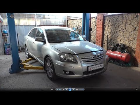 Замена передних тормозных колодок на Toyota Avensis 2,0 Тойота Авенсис 2007 года #авторемонт