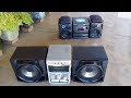 Aiwa Nsx-999 Mk2 e Sony Grx 9900 tocando em lugar aberto