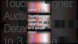 TouchDesigner audio detection in 3 simple steps  #touchdesigner #touchdesignertutorial #vj