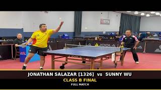 Sunny Wu vs Jonathan Salazar | Final | CCTTA 2025-26 Season Final | Class B | Aug 2026