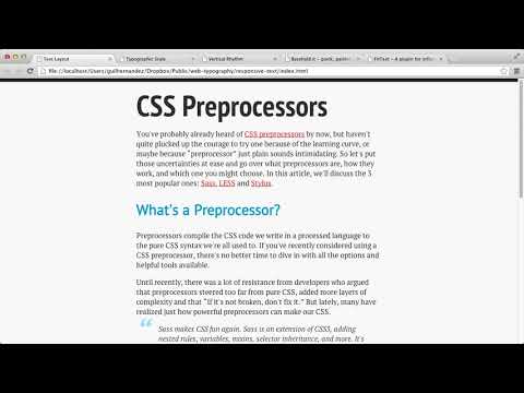 CSS Foundations : Responsive Text and Vertical Rhythm    Part 1