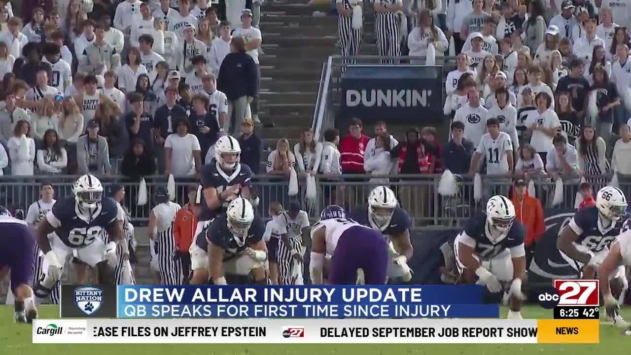 Penn State's Drew Allar gives update on injury
