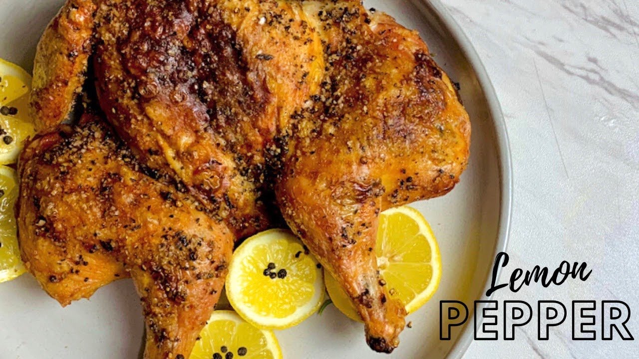 Lemon pepper roast, crispy chicken. Best recipe yet! - YouTube