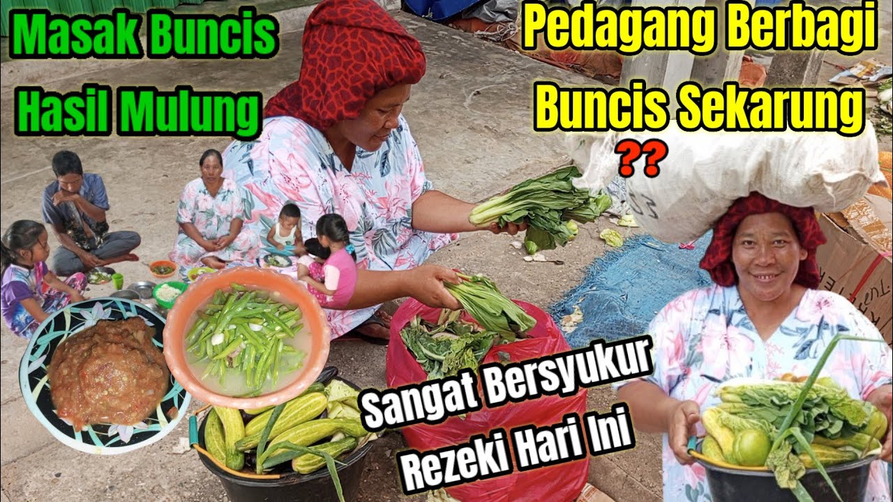 Mulung sayuran ⁉️ pedagang berbagi sayur buncis 1 Karung | setok sayuran 1 minggu✅