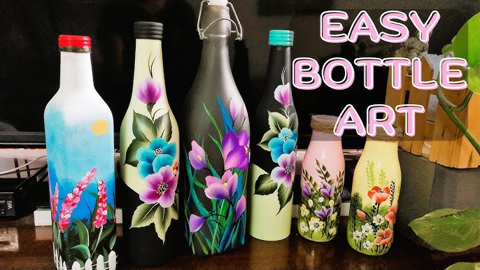 Easy Glass Bottle Painting for Beginners