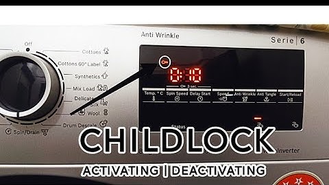 A complete guide on activating & deactivating child lock ... bosch serie 6
