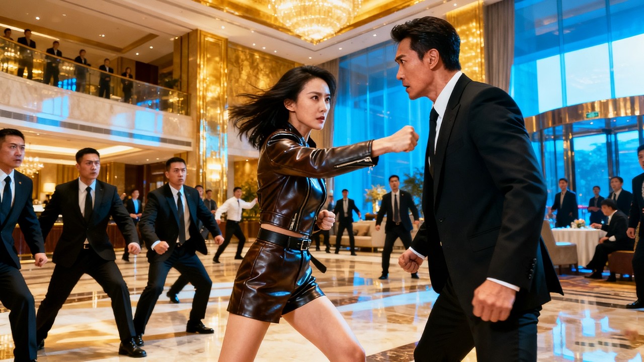 看似柔弱的灰姑娘竟是隱藏的功夫高手，一拳撂倒三個保鏢，震驚全場！而那個從不近女色的霸總，卻在第一眼就對她動了心！#精彩短劇 #短劇全集 #甜寵