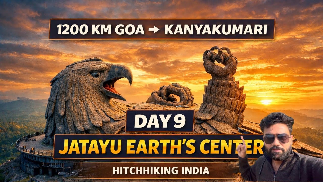 Exploring Jatayu Earth’s Center 🦅 | World’s Largest Bird Sculpture | Day 9 Goa to Kanyakumari