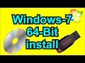 How to install 64 bit windows 7