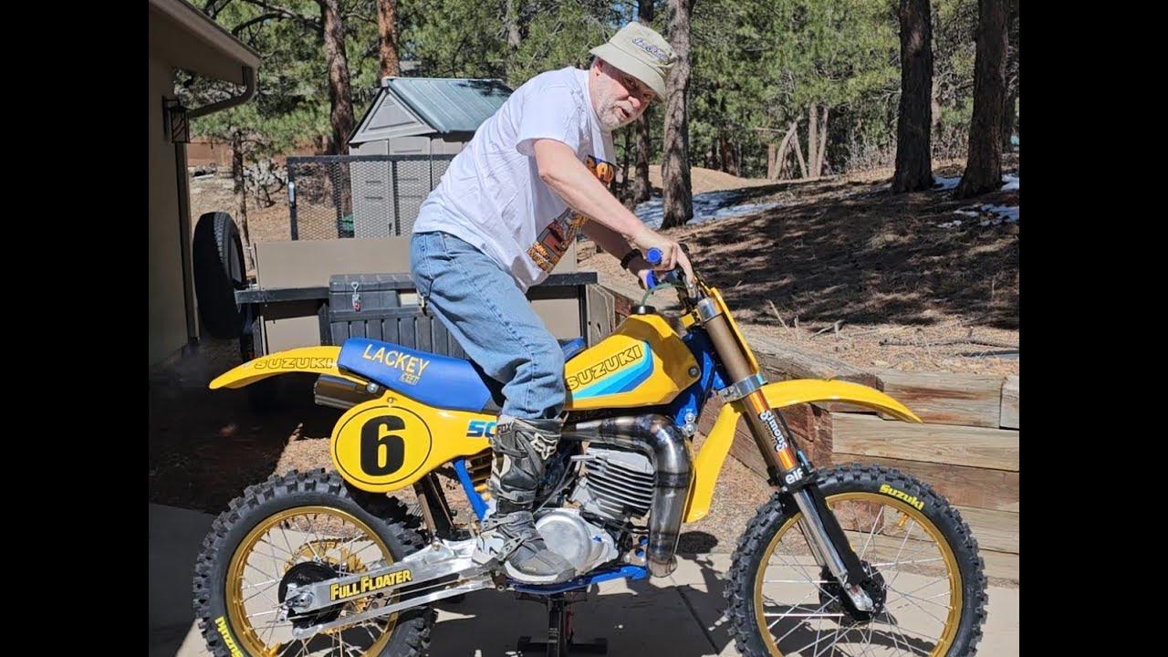 Brad Lackey Replica RM500 First Startup Broke to Built 2023 YouTube