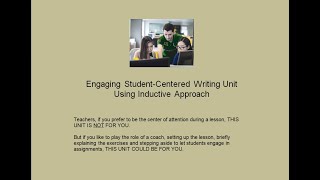 Engaging, Student-Centered ESL Writing Unit Using Inductive Approach