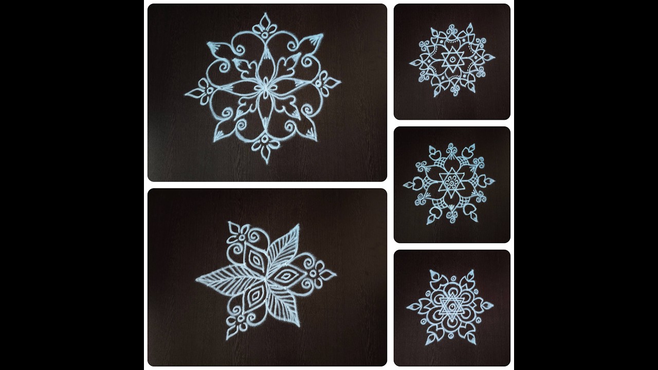 Easy daily rangoli designs/kolam designs/Friday rangoli