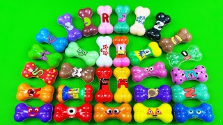 Alphabet Lore & Numberblocks – Looking for Rainbow Slime Mix Clay in Bones, Satisfying ASMR Videos