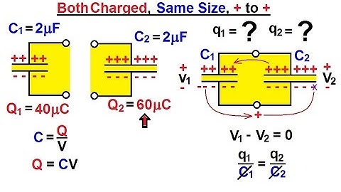 Physics - E&M: Dis- and Re-Connecting Capacitors (3 of 16) Both Charged, Same Size, + to +