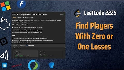 ✅ Find Players With Zero or One Losses - LeetCode 2225 - Arrays - Hash - Count - Explained In Detail