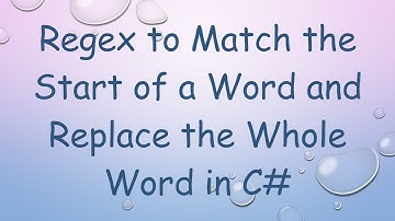 Regex to Match the Start of a Word and Replace the Whole Word in C#