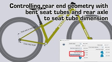 Controlling rear end geometry with bent seat tubes and "Rear axle to seat tube" dimension in BikeCAD