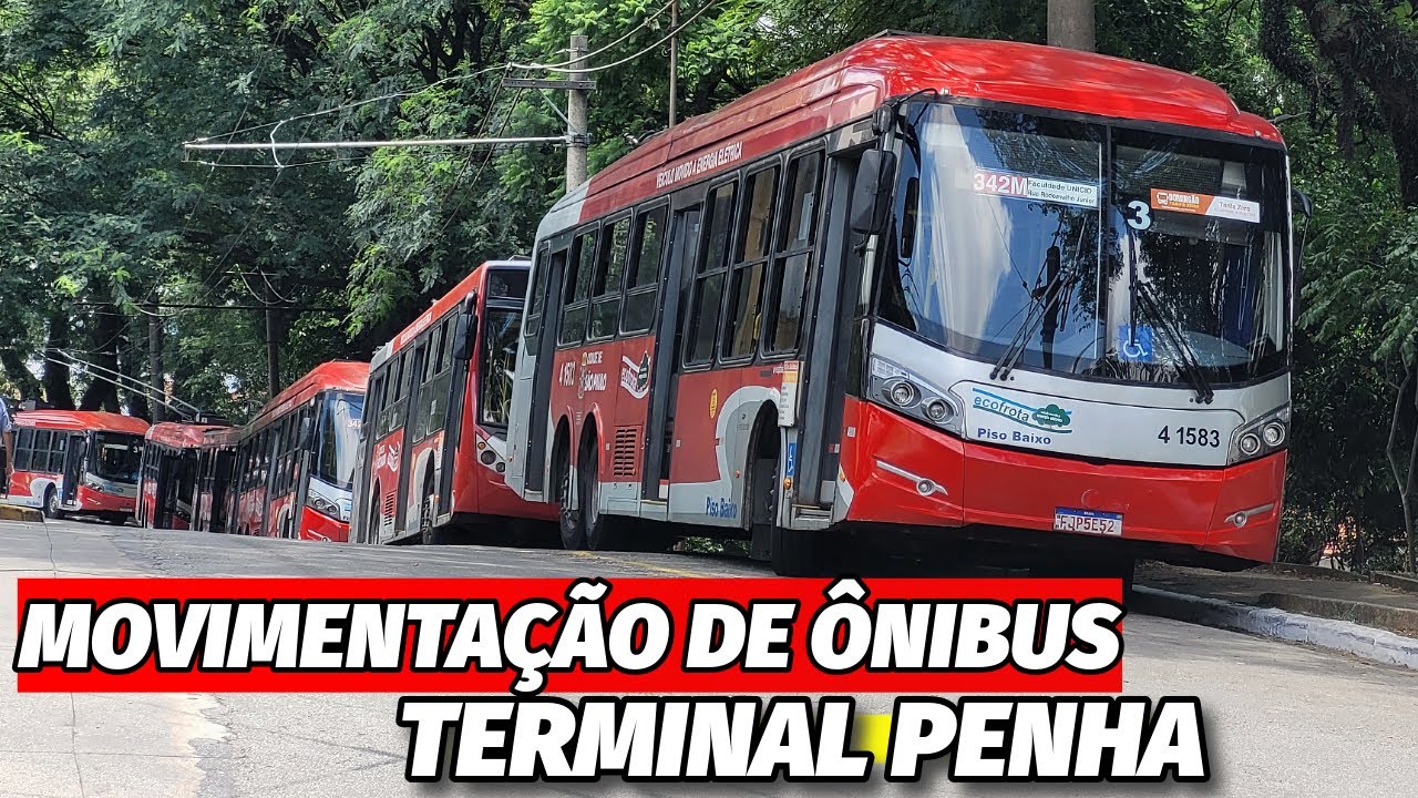 MOVIMENTAÇÃO DE ÔNIBUS - TERMINAL PENHA | TRÓLEBUS e muito mais!