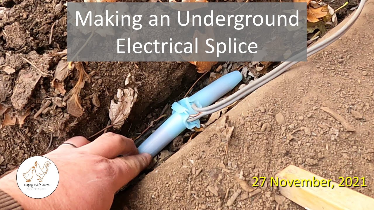 Making an Underground Electrical Splice - YouTube