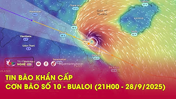 🔴 TIN BÃO KHẨN CẤP CƠN BÃO SỐ 10 - BUALOI (21H00 - 28/9/2025)