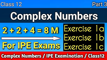 Class 12 Complex Numbers  Maths 2A | Maths 2A Chapter 1 Exercise Problems | In Telugu