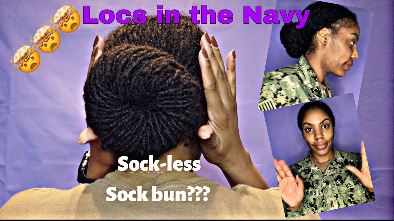 Locs: Military sock bun without the sock!!!! (life hack)
