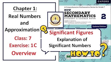 Exercise 1C Overview (Explanation of significant numbers) – Math Class 7 (APS).