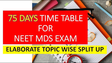 75 DAYS STUDY PLAN | NEET MDS STUDY PLAN | DENTAL PG PREPARATION