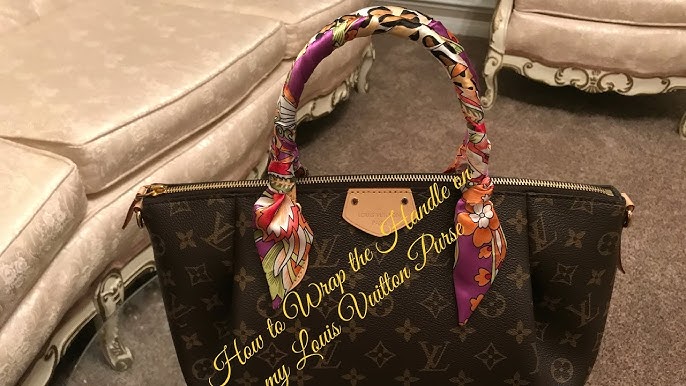 It only took me about 15 tries to get it even ☠️ but wanted to share my  twilly on my bag! I'll link the twilly from .   : r/handbags