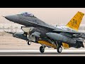 US Air Force F-16 Fighting Falcon Fighter Jet Take Off